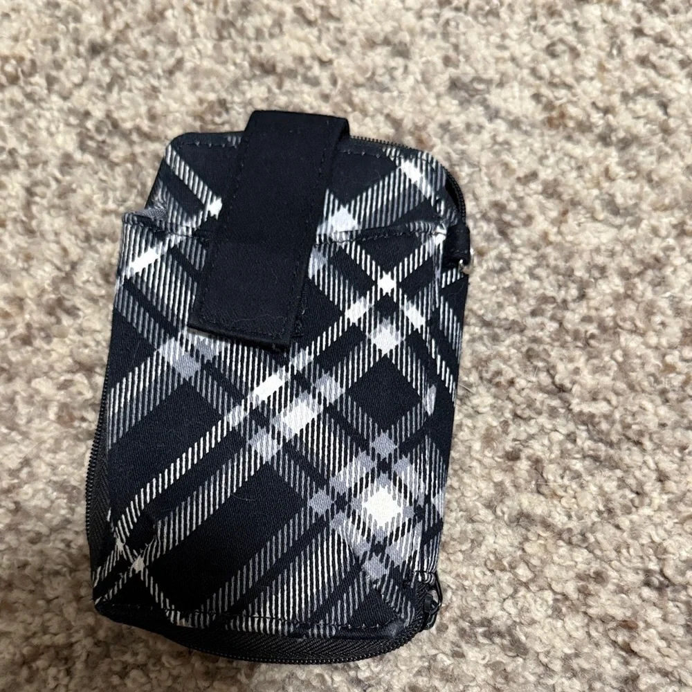 Thirty-One Black & White Plaid Small Wallet